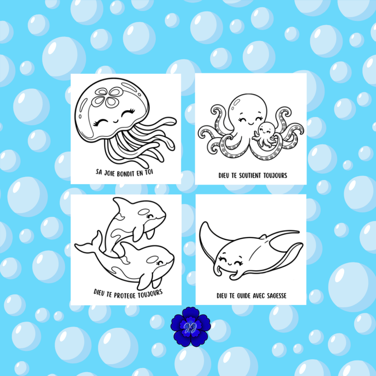 Océan de Foi : Coloriage cozy et inspirant