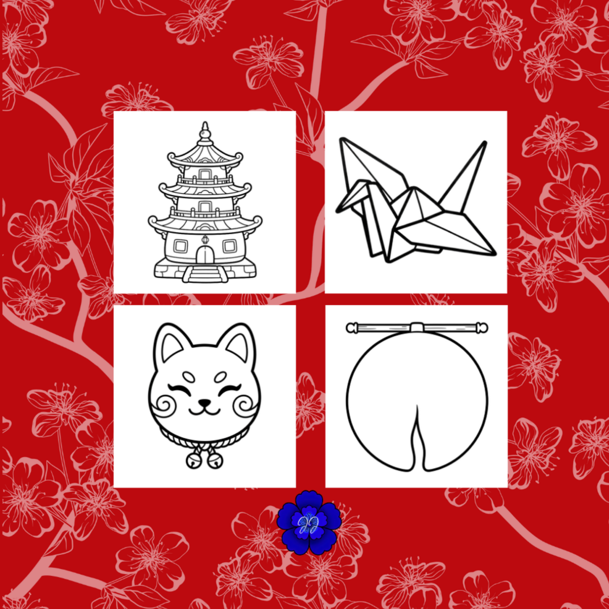 Japon & Tradition : Coloriage cozy et apaisant