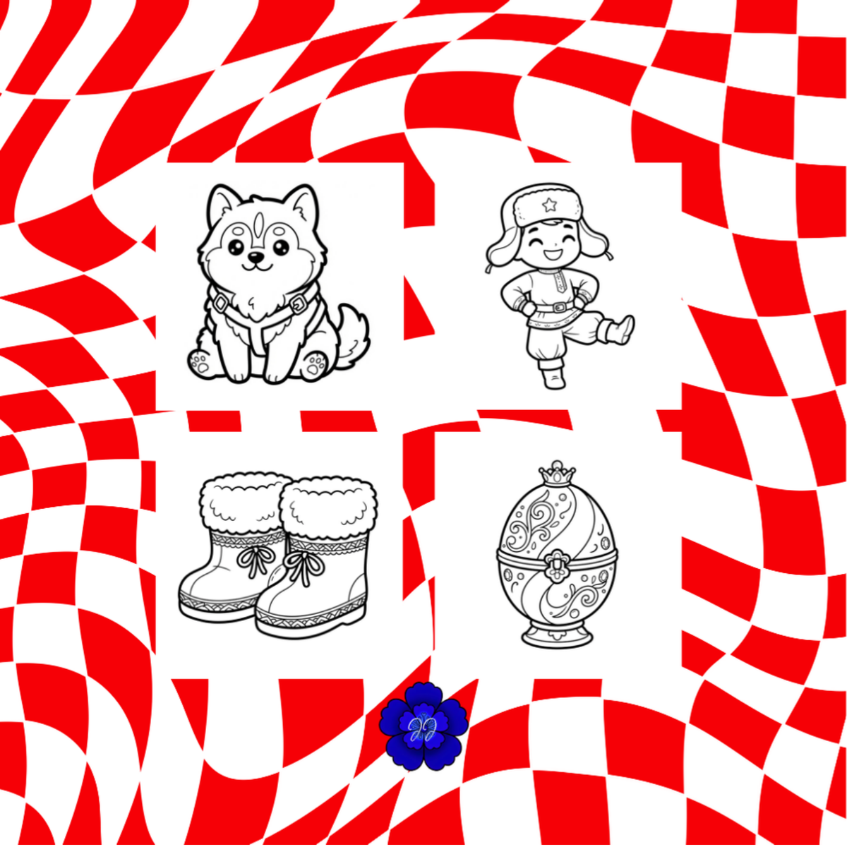Russie & Tradition : Coloriage cozy et apaisant