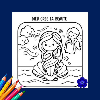 Tableaux de foi : Coloriage cozy et inspirant