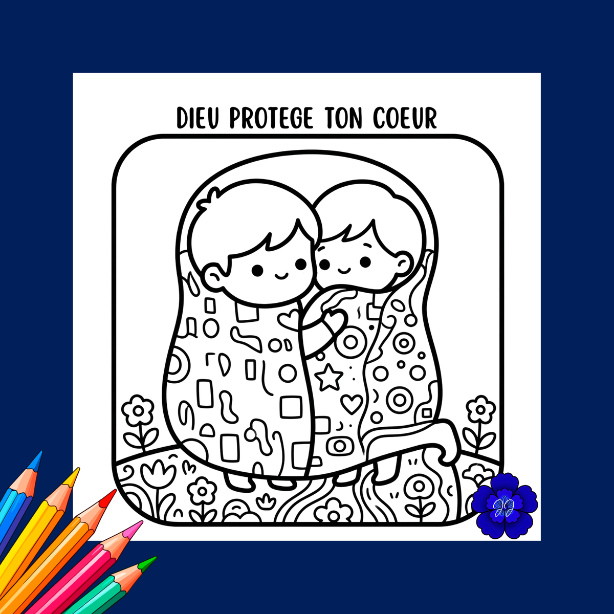 Tableaux de foi : Coloriage cozy et inspirant