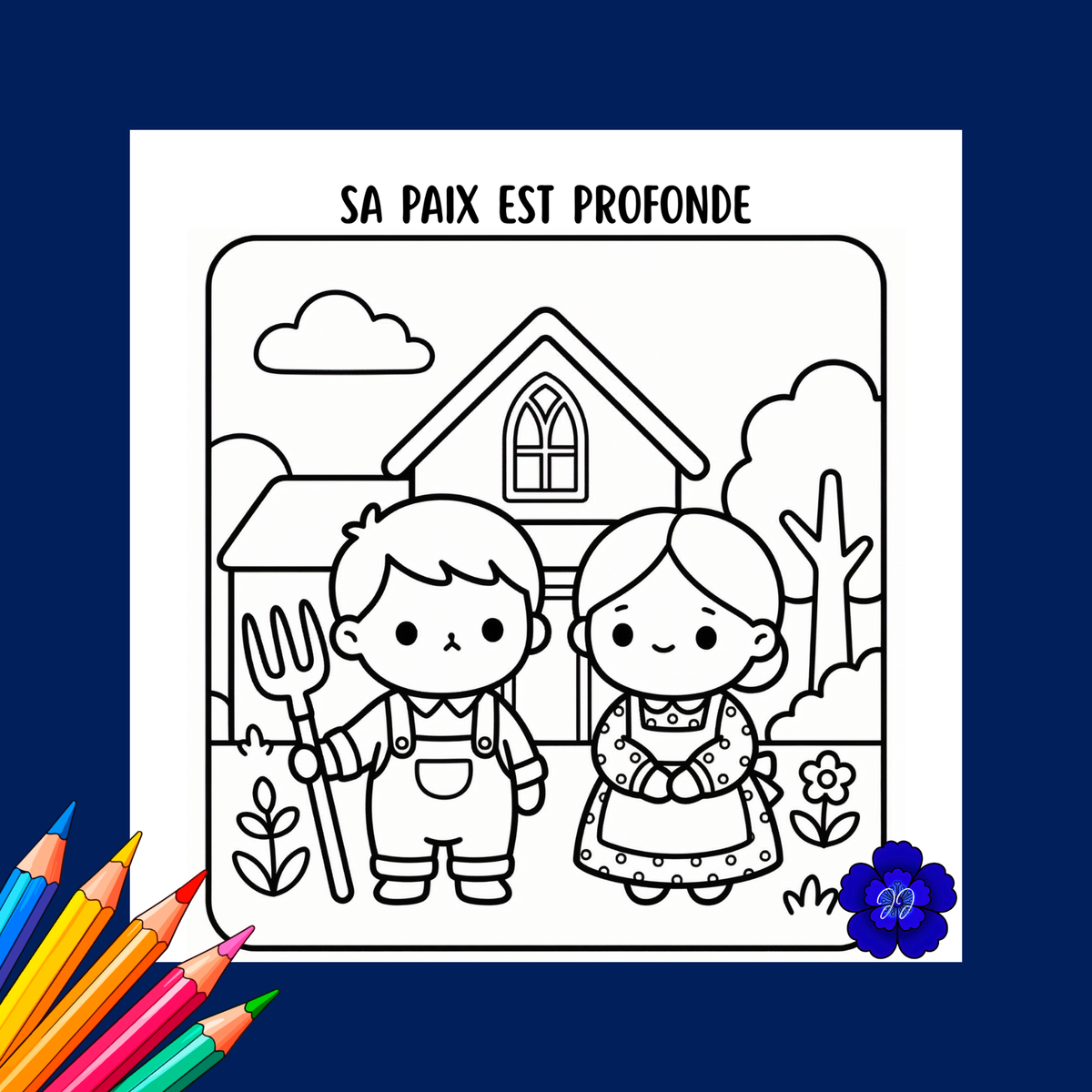 Tableaux de foi : Coloriage cozy et inspirant