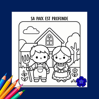 Tableaux de foi : Coloriage cozy et inspirant