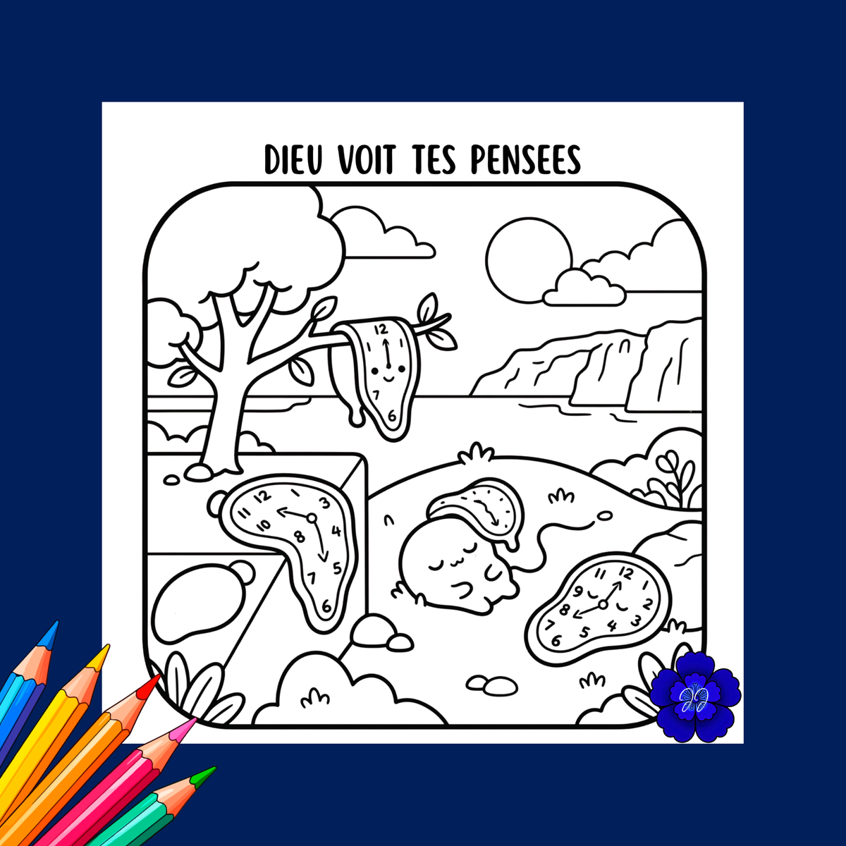 Tableaux de foi : Coloriage cozy et inspirant