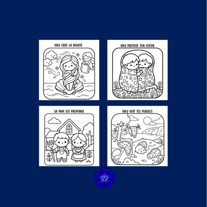 Tableaux de foi : Coloriage cozy et inspirant