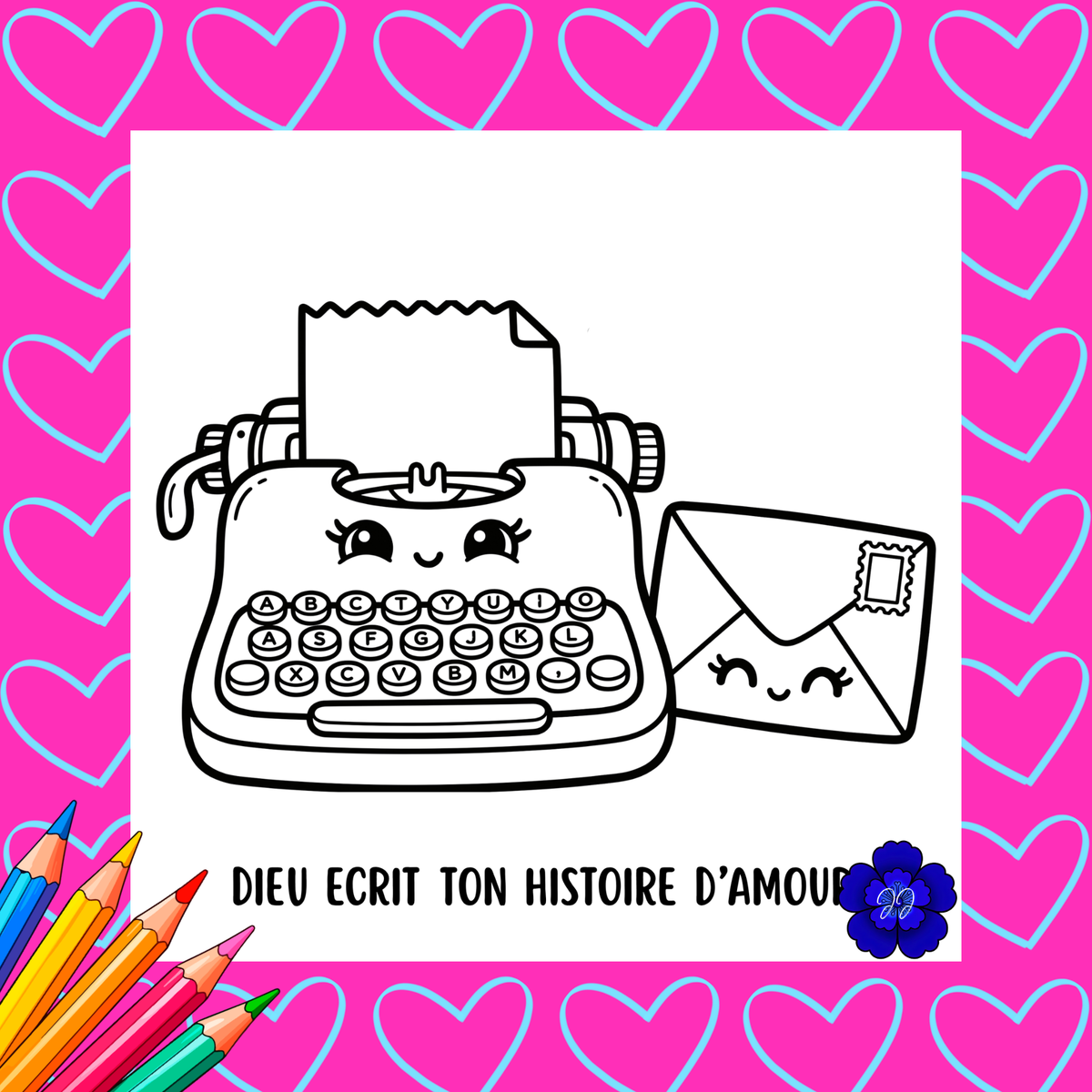 Amour Eternel : Coloriage cozy et inspirant