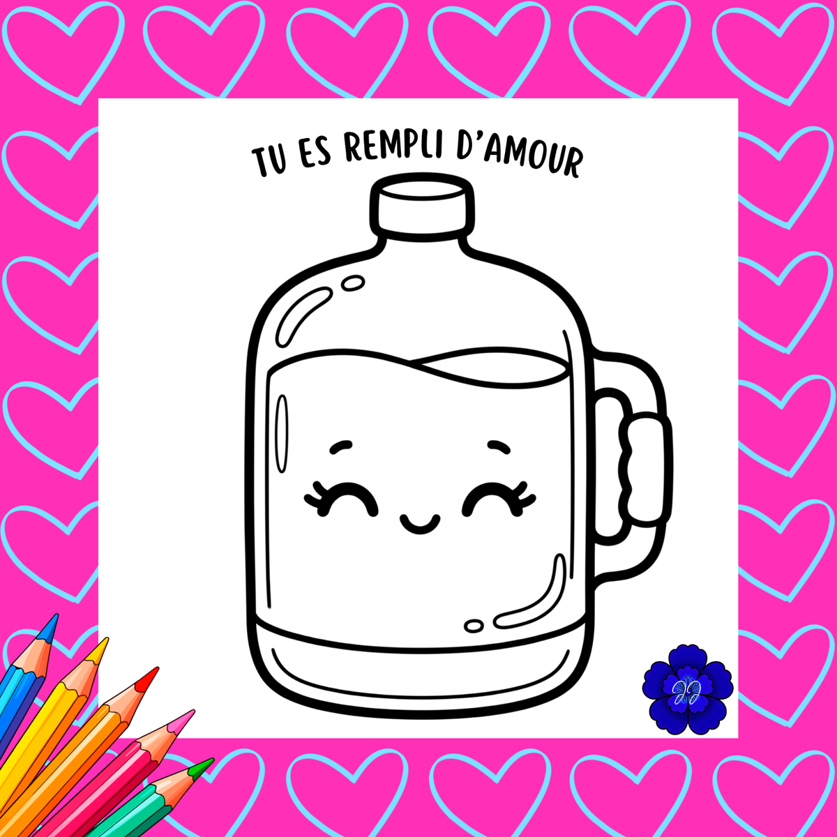 Amour Eternel : Coloriage cozy et inspirant