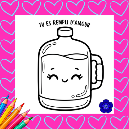 Amour Eternel : Coloriage cozy et inspirant