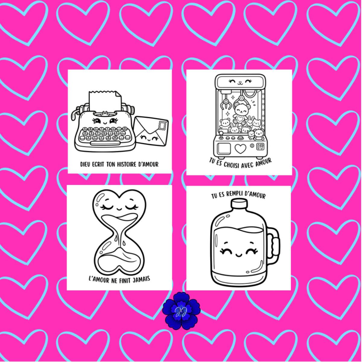 Amour Eternel : Coloriage cozy et inspirant
