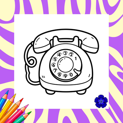 Retro & Souvenir : Coloriage cozy et apaisant