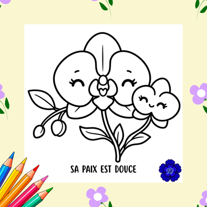 La Gloire en Fleurs : Coloriage cozy et inspirant