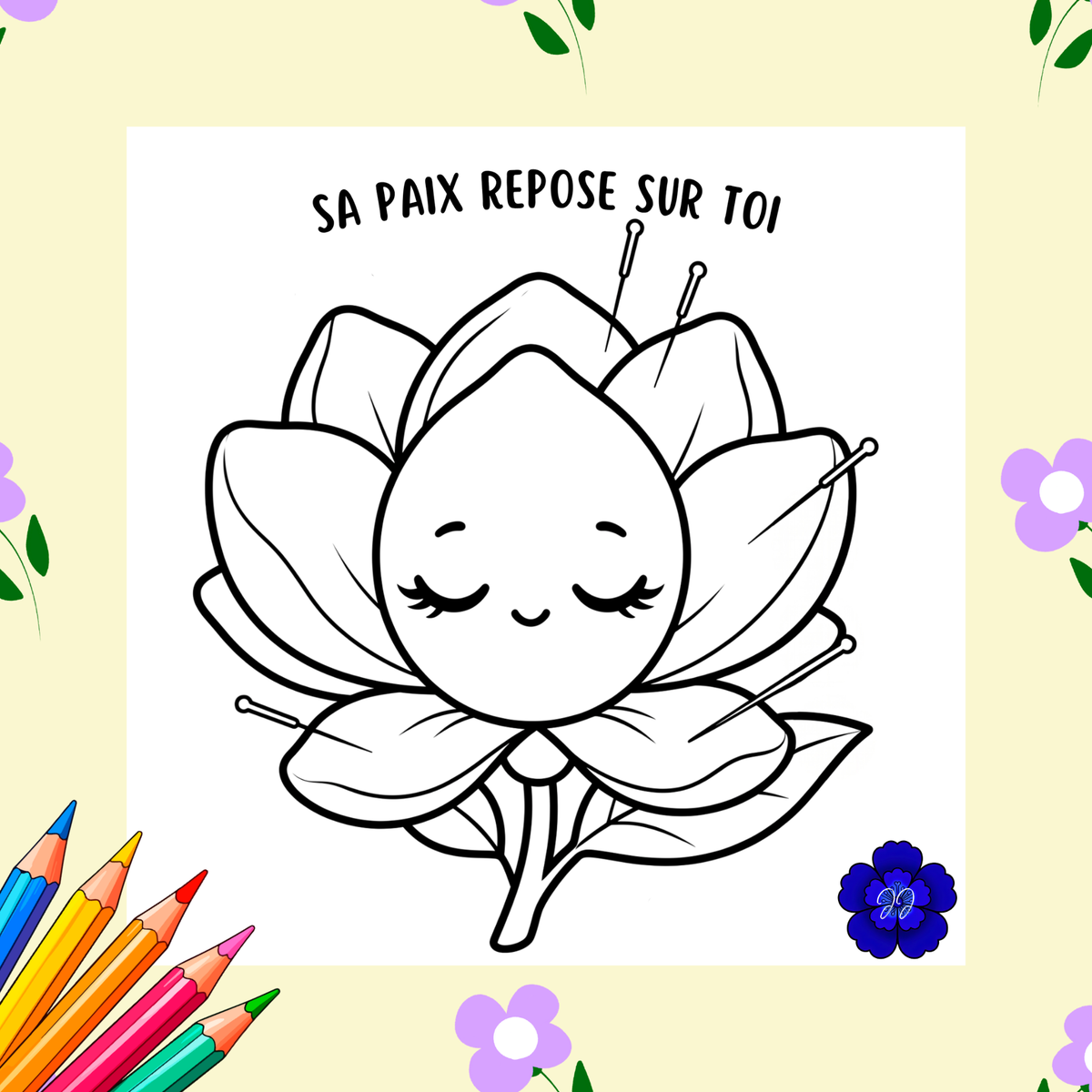 La Gloire en Fleurs : Coloriage cozy et inspirant