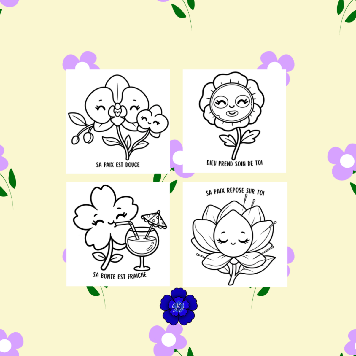 La Gloire en Fleurs : Coloriage cozy et inspirant