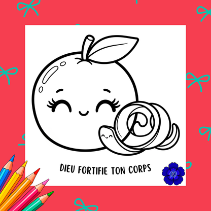 Fruits de l'Esprit : Coloriage cozy et inspirant