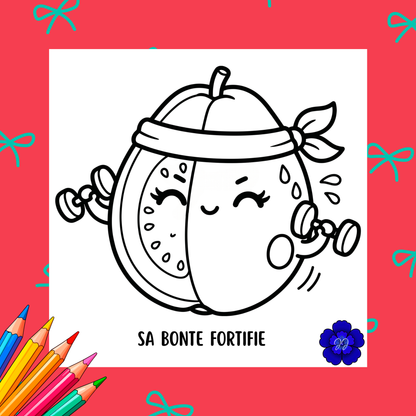 Fruits de l'Esprit : Coloriage cozy et inspirant