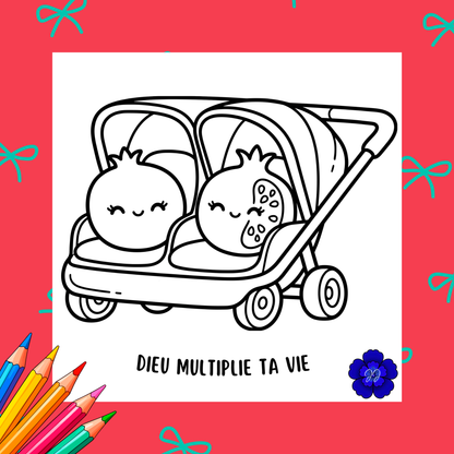 Fruits de l'Esprit : Coloriage cozy et inspirant