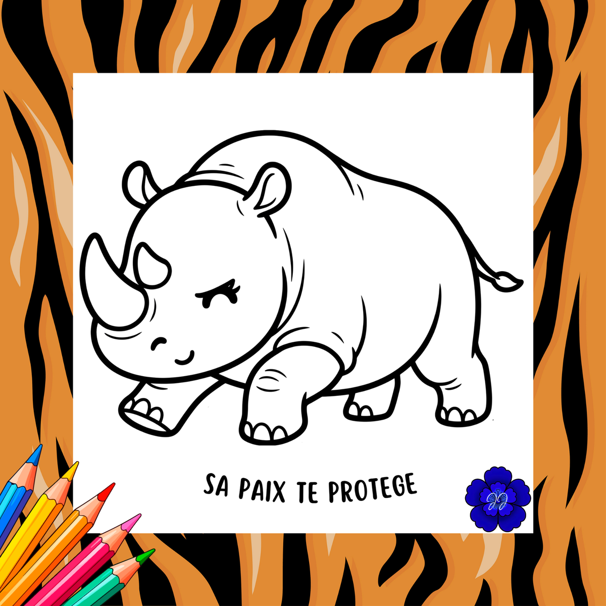 Safari de l'Eden : Coloriage cozy et inspirant