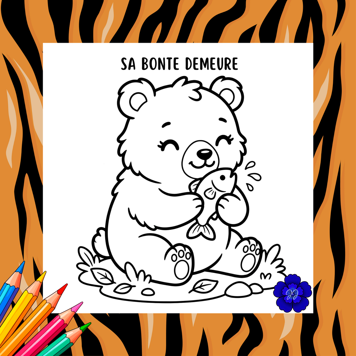 Safari de l'Eden : Coloriage cozy et inspirant