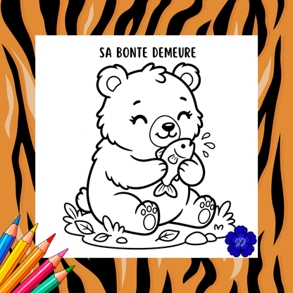 Safari de l'Eden : Coloriage cozy et inspirant