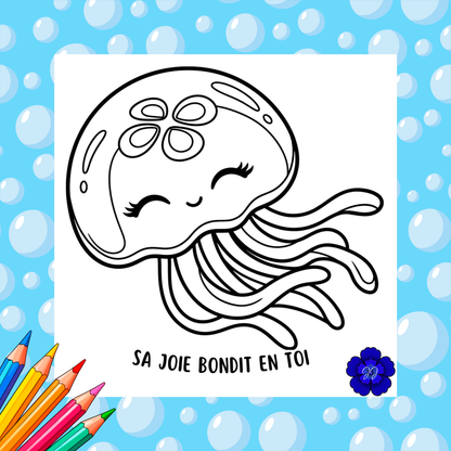 Océan de Foi : Coloriage cozy et inspirant