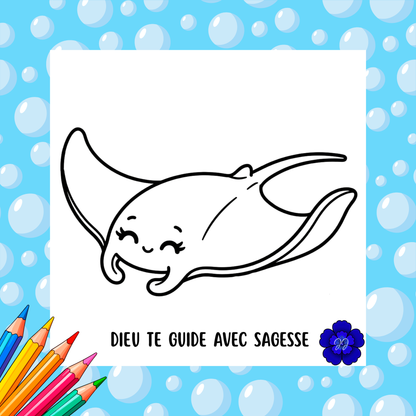 Océan de Foi : Coloriage cozy et inspirant