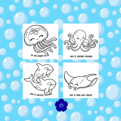 Océan de Foi : Coloriage cozy et inspirant