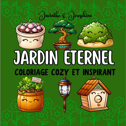Jardin de l'Eternel : Coloriage cozy et inspirant