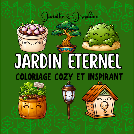 Jardin de l'Eternel : Coloriage cozy et inspirant