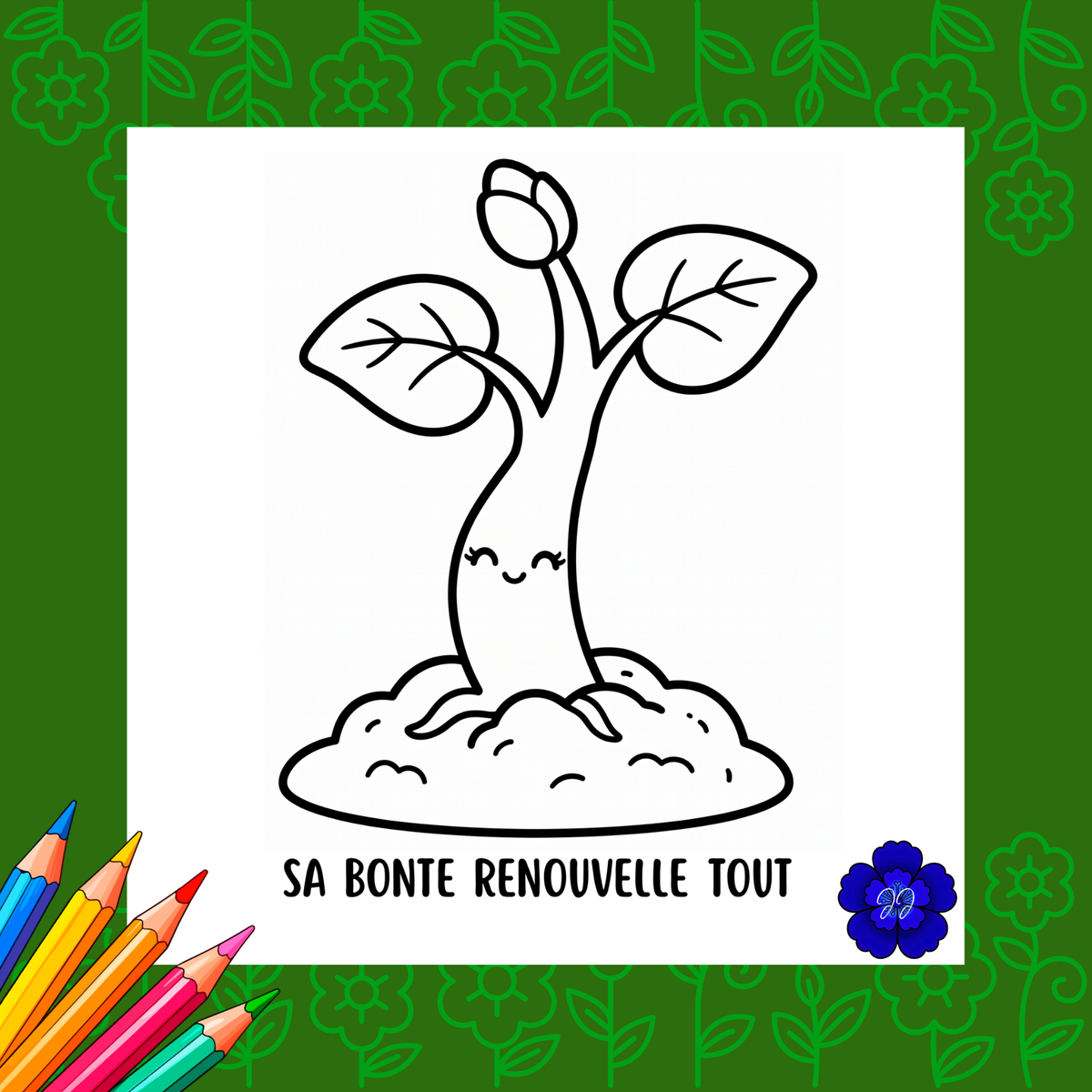 Jardin de l'Eternel : Coloriage cozy et inspirant
