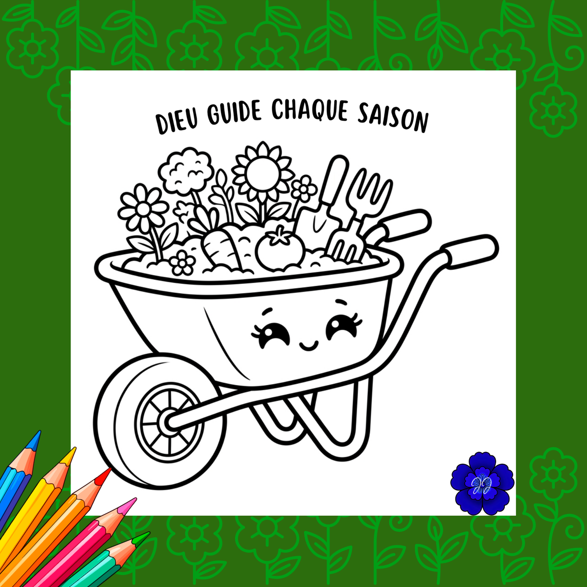Jardin de l'Eternel : Coloriage cozy et inspirant