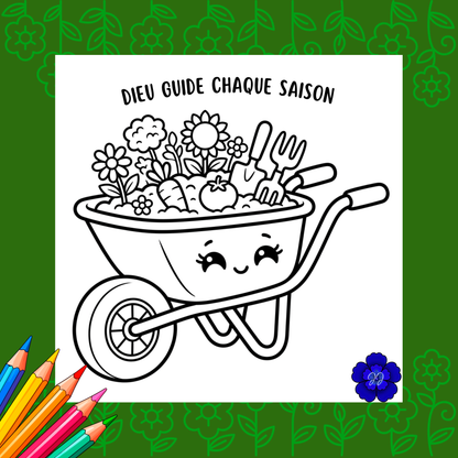 Jardin de l'Eternel : Coloriage cozy et inspirant