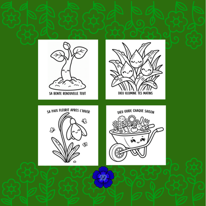 Jardin de l'Eternel : Coloriage cozy et inspirant