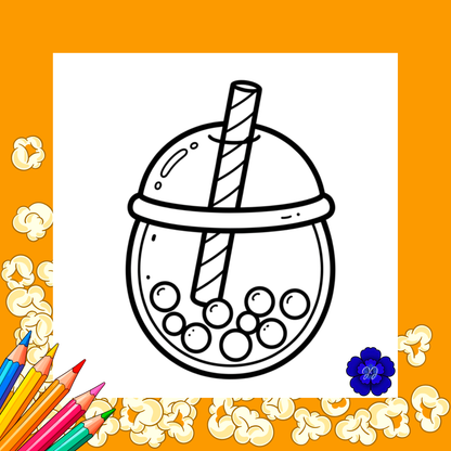 Snack & Bibine : Coloriage cozy et apaisant