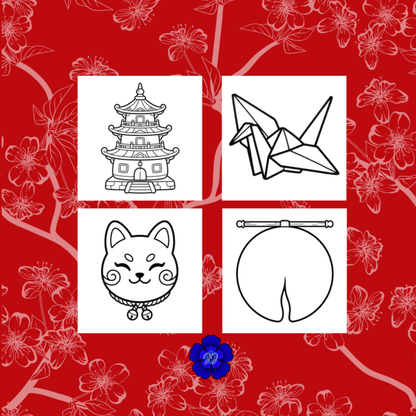 Japon & Tradition : Coloriage cozy et apaisant