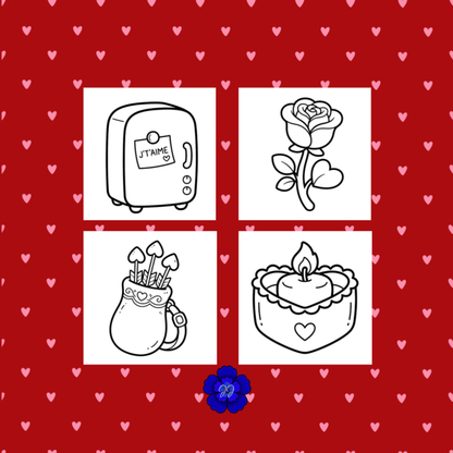 Câlin & Bisou : Coloriage cozy et apaisant