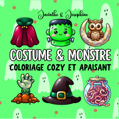 Costume & Monstre : Coloriage cozy et apaisant