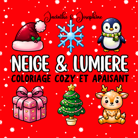 Neige & Lumière : Coloriage cozy et apaisant