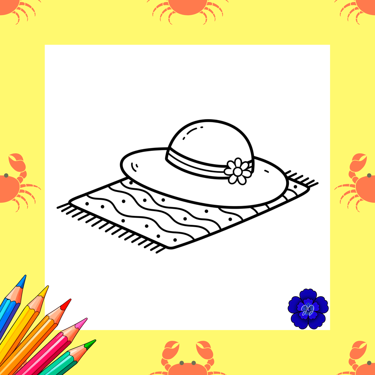 Cocotier & Transat : Coloriage cozy et apaisant