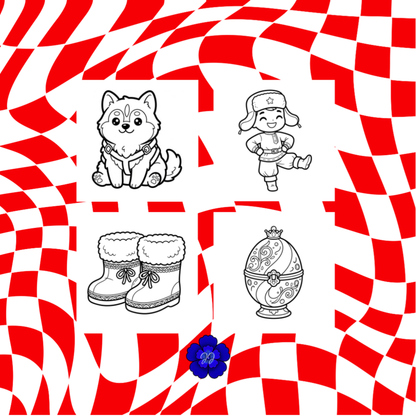 Russie & Tradition : Coloriage cozy et apaisant